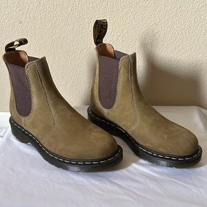 Dr. Martens Olive chelsea Ankle Boots